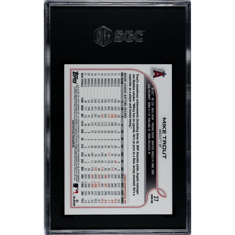 2023 Topps 1st Edition #27 Gold Foil Mike Trout SGC 9.5 MT+